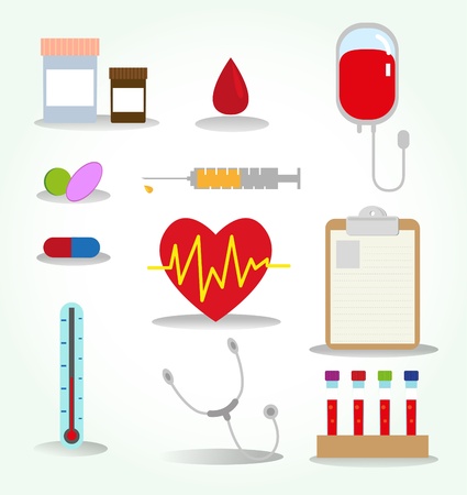 When you get sick, medical devices and medical treatment.のイラスト素材