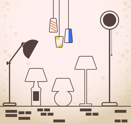 Variety of lamps  more size and shapes のイラスト素材