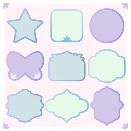 Nine pieces of various shapes.のイラスト素材