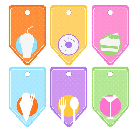 The symbol and the sign hanging bright colors.のイラスト素材