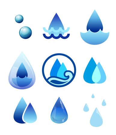 The shape of the droplets, the droplets of water のイラスト素材