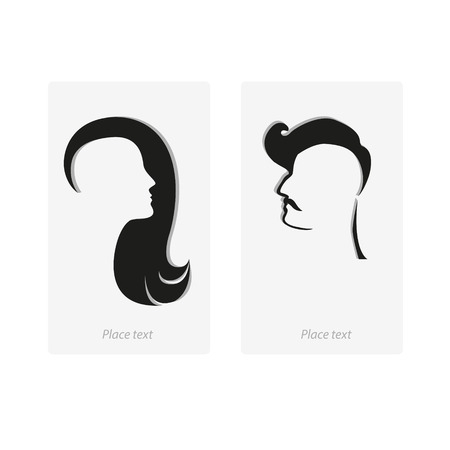 Silhouette of women and men can be used in many graphics applications のイラスト素材