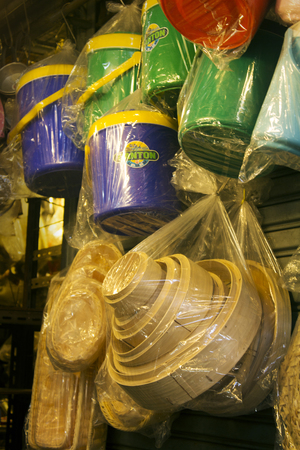 Panel display in grocery store in the market.のeditorial素材