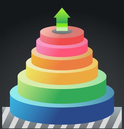 Base of circle to be added to next target のイラスト素材