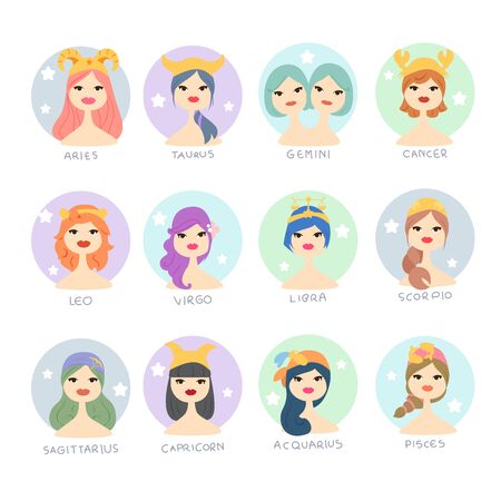 Astrology design, zodiac on white background.のイラスト素材