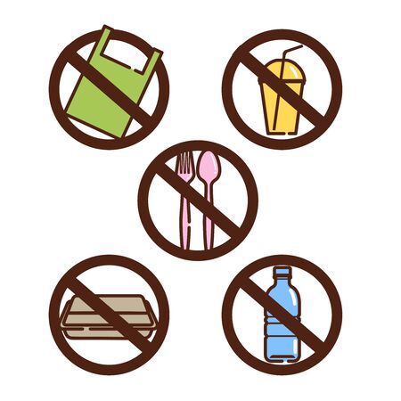 Vector icon not use plastic icon.のイラスト素材