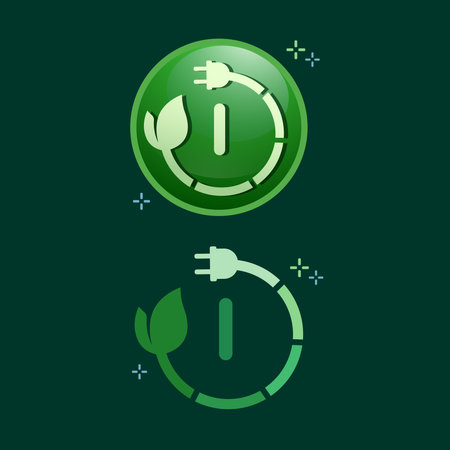 Eco energy and green energy icon.