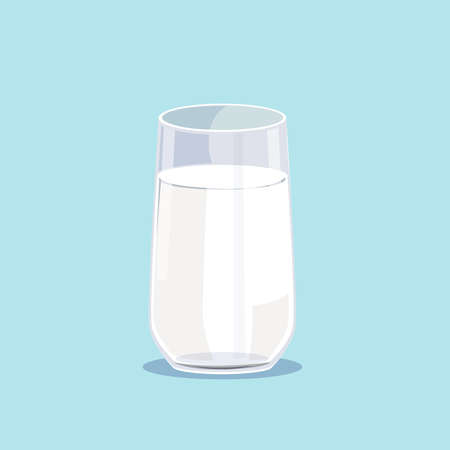 Glass of milk or coconut milk.のイラスト素材