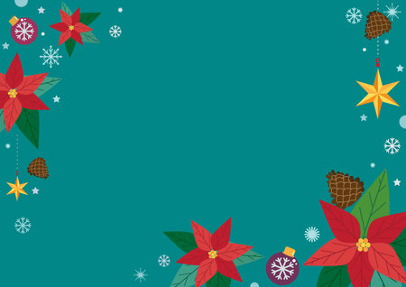 Christmas background for decoration with ornament and snowflake.のイラスト素材