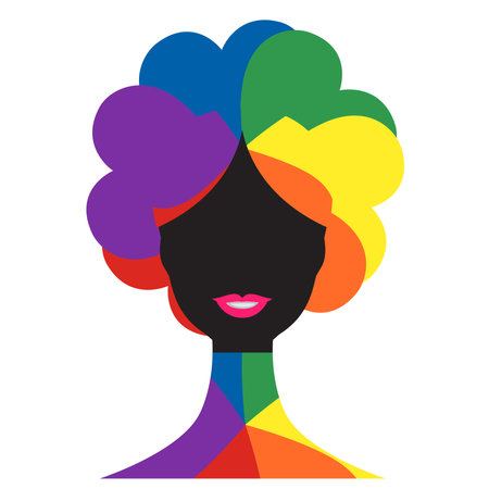 Graphic of woman face black and white colour with red lip.のイラスト素材