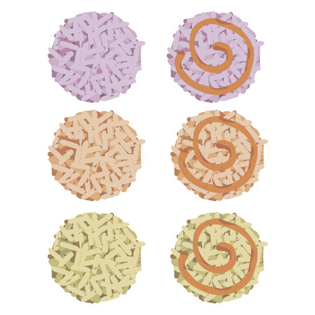 Thai snack, Khao Taen is Thai traditional crispy rice cakeのイラスト素材