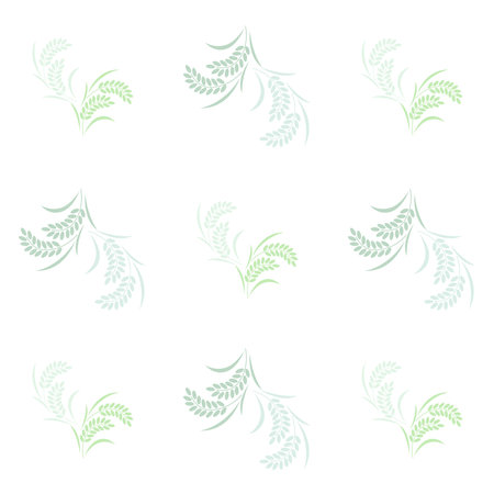 Green rice plant background for decoration seamless patternのイラスト素材