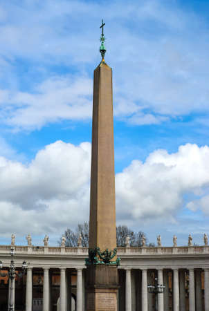 The Egyptian Obelisk, San Peter Square, Vatican, Rome, Italyの写真素材