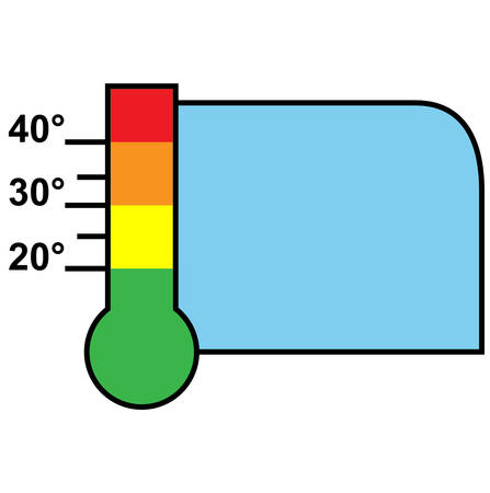 Temperature measurement by means of a thermometerのイラスト素材