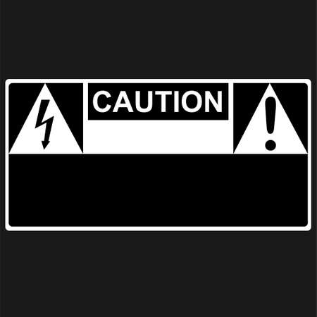 Caution and thunderbolt danger high voltage signsのイラスト素材