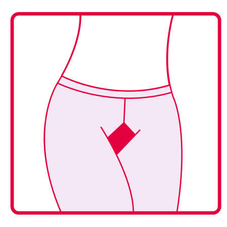 Pink pantyhose for women detail, conceptual vectorのイラスト素材