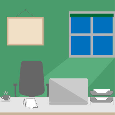 Empty modern office interior, workplace concept.のイラスト素材