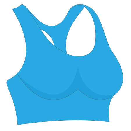 Blue woman bustier for sport activities, symbolのイラスト素材