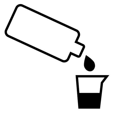 Bottle with drop and jar, conceptual vectorのイラスト素材