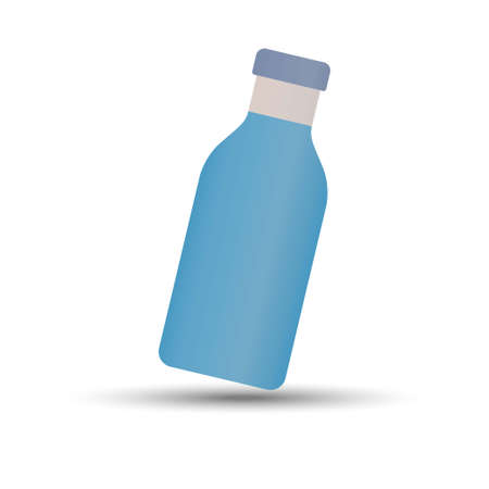 Milk bottle vector on white background, conceptualのイラスト素材