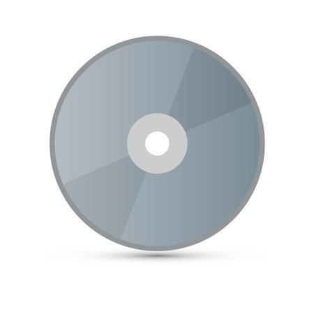 Compact disk on white background, conceptual vectorのイラスト素材
