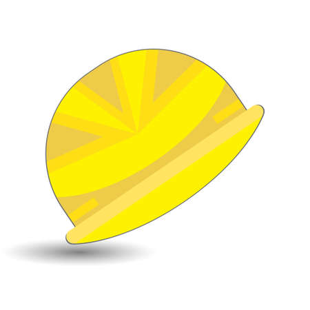 Hard hat used in construction industry, vector on white backgroundのイラスト素材