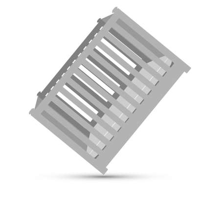 Baby cot on a white backgroundのイラスト素材