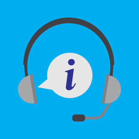 Headphones with information symbolのイラスト素材
