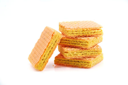 wafer on white background
