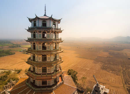 Chinese temples pagoda at Thailandの写真素材