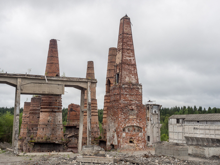 The abandoned marble plant in Kareliaの写真素材