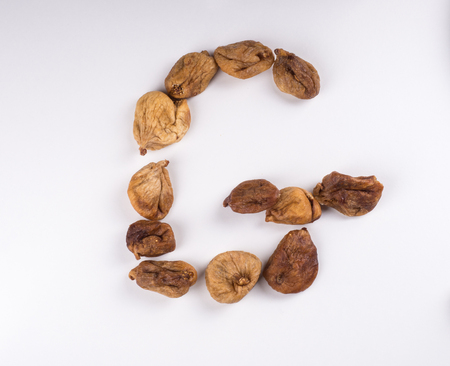 Photo of a fig on a white backgroundの写真素材