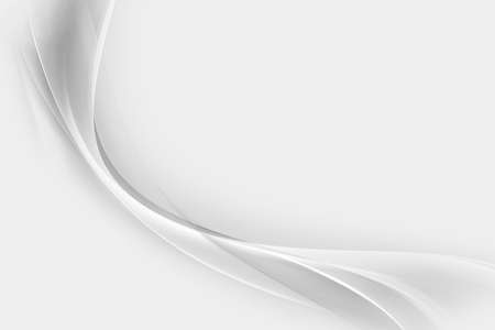 Awesome white and grey wave background. Futuristic motion design.の写真素材