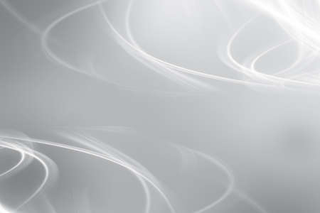 Grey and white flowing waves background. Futuristic abstract interior decoration.の写真素材