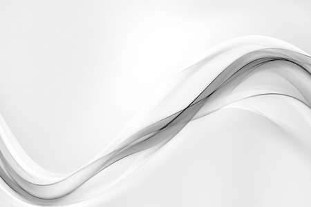Beauty White and Grey Background Abstract Wave Designの写真素材