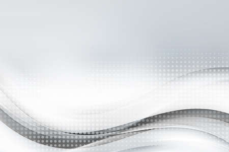 Elegant white grey modern bright waves art. Halftone effect background.の写真素材