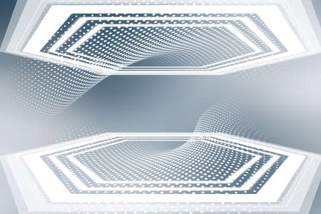 Empty interior white and grey background. Room to display your product.
Sci-fi fantasy design with halftone dots effect.の写真素材