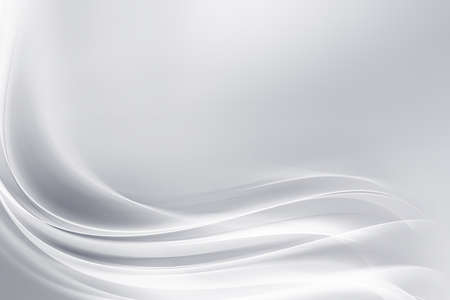 Grey and white flowing waves background. Futuristic abstract interior decoration.の写真素材