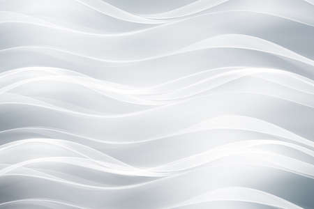 Futuristic white waves on grey backgoundの写真素材