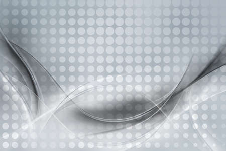 White and grey abstract dots background. Futuristic motion waves  design for internet web graphic.の写真素材