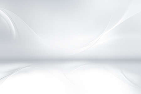 Awesome perspective white and grey abstract background. Futuristic motion waves  design. Interior home decoration.の写真素材