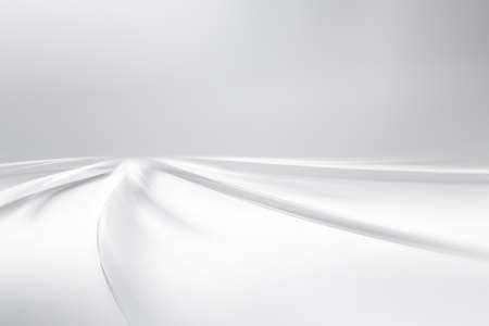 White grey perspective flow waves background. Fantasy futuristic sci-fi design. Abstract perspective creative graphic for web. Modern business style.の写真素材