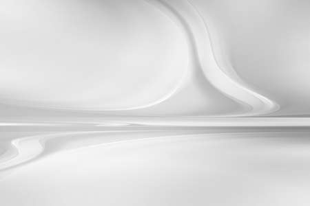 White grey perspective flow waves background. Fantasy futuristic sci-fi design. Abstract perspective creative graphic for web. Modern business style.の写真素材