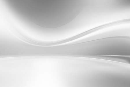 White grey perspective flow waves background. Fantasy futuristic sci-fi design. Abstract perspective creative graphic for web. Modern business style.の写真素材