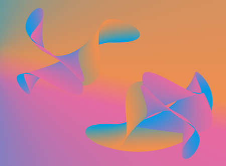 Graphic wallpaper for your smartfon. Mesh, modern interface of mobile phone. Multicolored gradient for screen background. 3d abstarct shape.の写真素材
