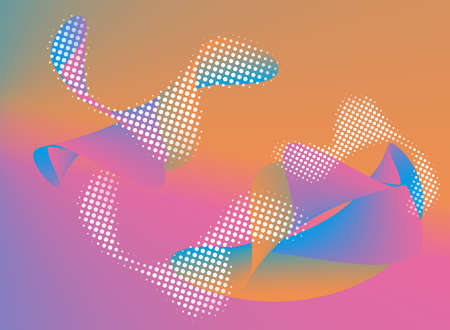 Graphic wallpaper for your smartfon. Mesh, modern interface of mobile phone. Multicolored gradient for screen background. 3d abstarct shape.の写真素材