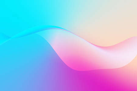 Futuristic colorful background. Elegant modern interface of mobile phone. Multicolored gradient with fluid flow 3d waves.の写真素材