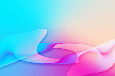 Futuristic colorful background. Elegant modern interface of mobile phone. Multicolored gradient with fluid flow 3d waves.の写真素材