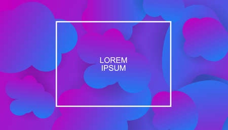 Modern stylish stationery trendy background with deep gradients and vibrant colors. Futuristic simplistic geometric fluid vector design.のイラスト素材