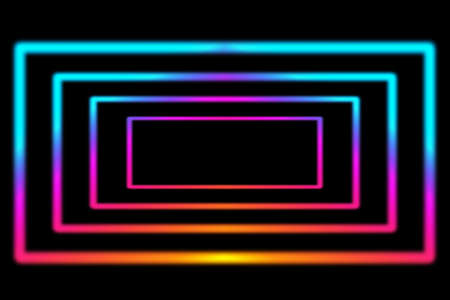 Laser neon colorful lights background. Futuristic reflection psycho and techno design.の写真素材